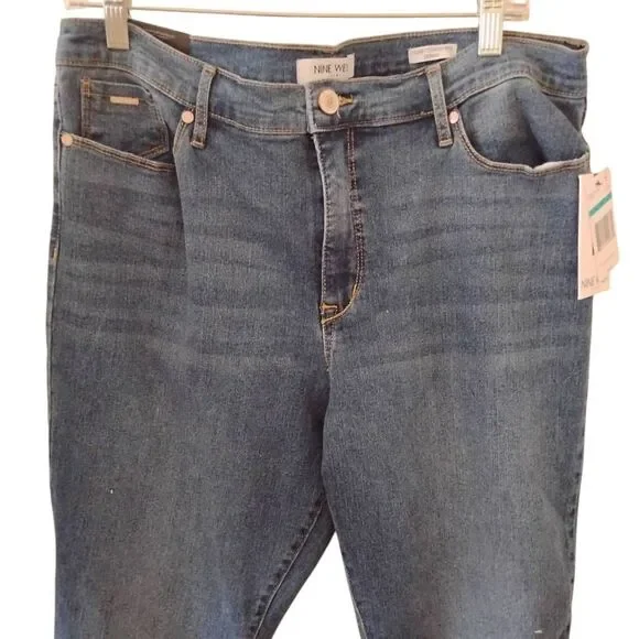 9 West Cigarette High Ride Modena Jeans Size 16 NWT - Picture 2 of 5